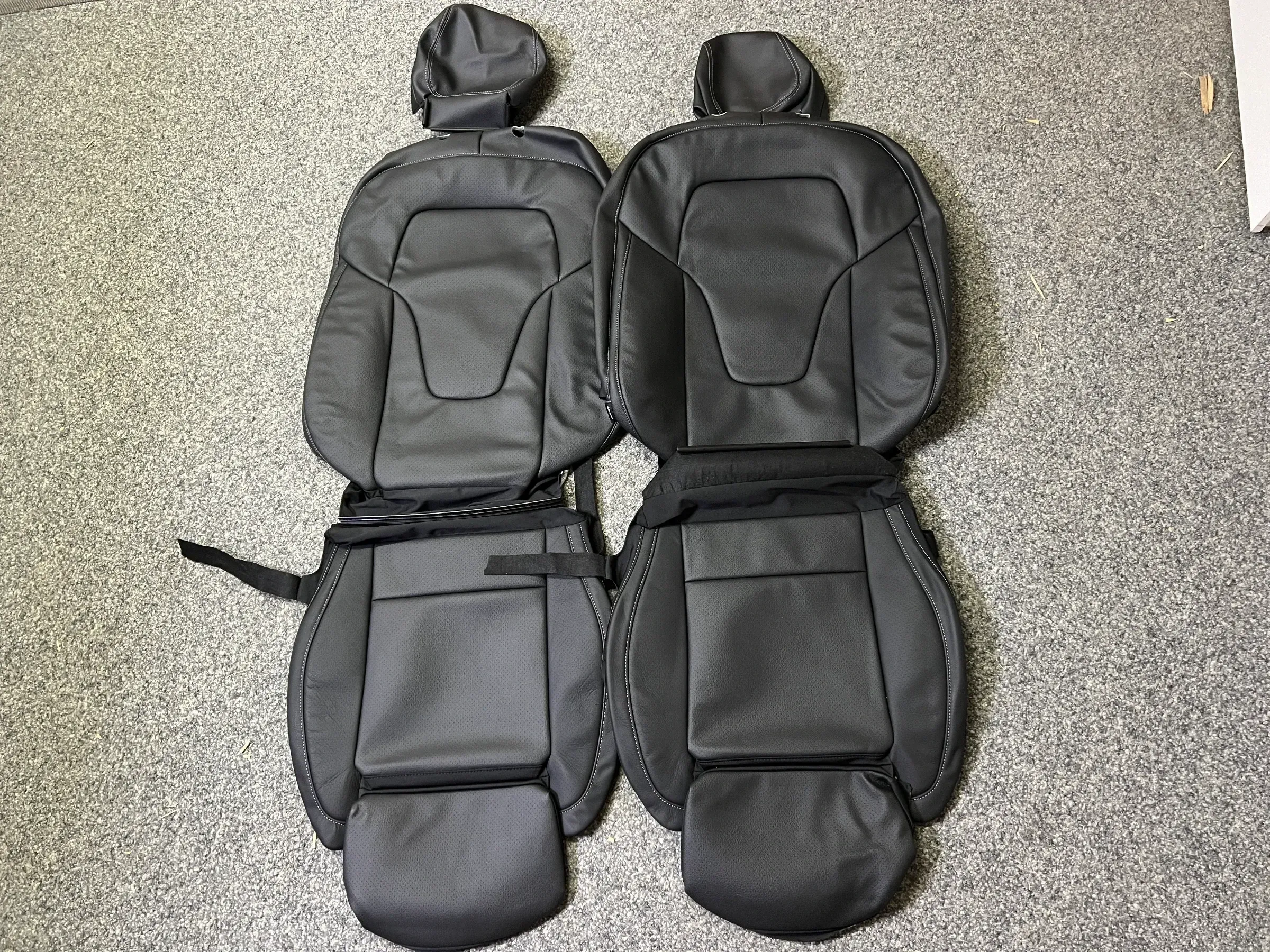 2X Mercedes-Benz V-Class/Vito W447 Seat Covers Artificial Leather Black NEW