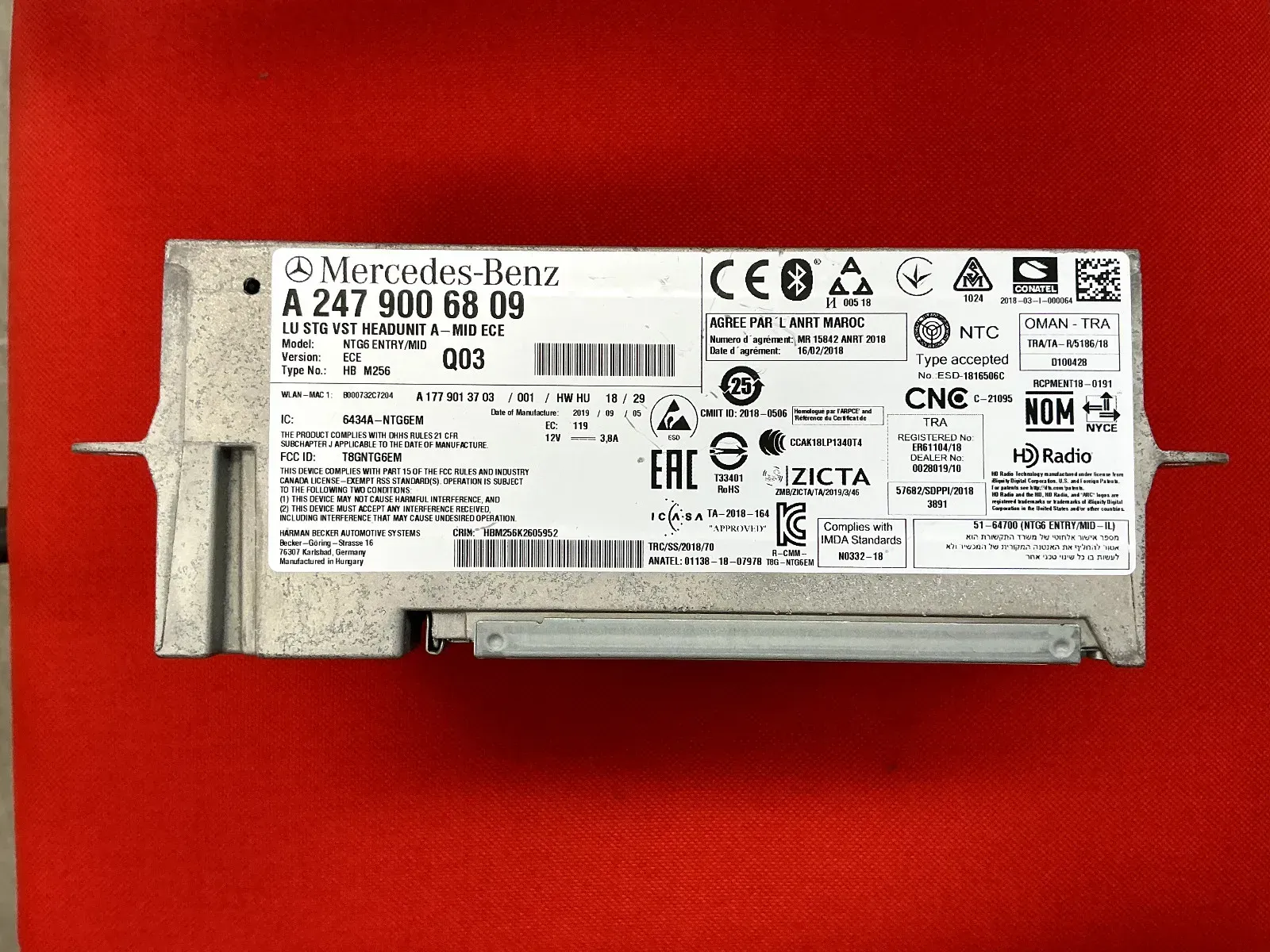 Second image of Mercedes W247 Navigation Control Unit Headunit HU A2479006809 OEM